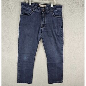 JACK‎ Of Spades Jeans Mens 35x34 Blue Denim Dark Wash Straight Leg Comfort Fit